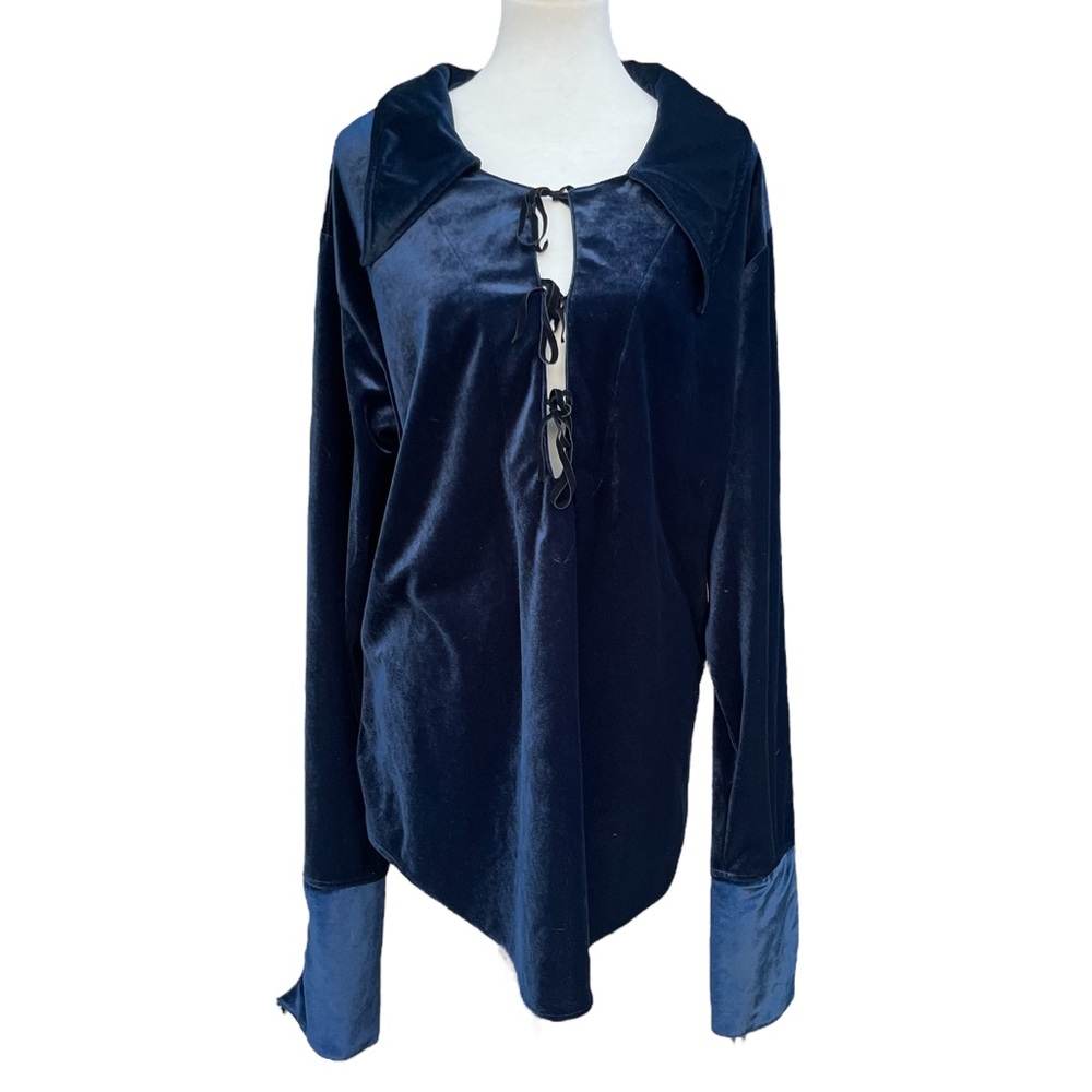 Vintage Lip-Service Steampunk Gothic Bell Sleeved Poets Robe  Top XL Velour